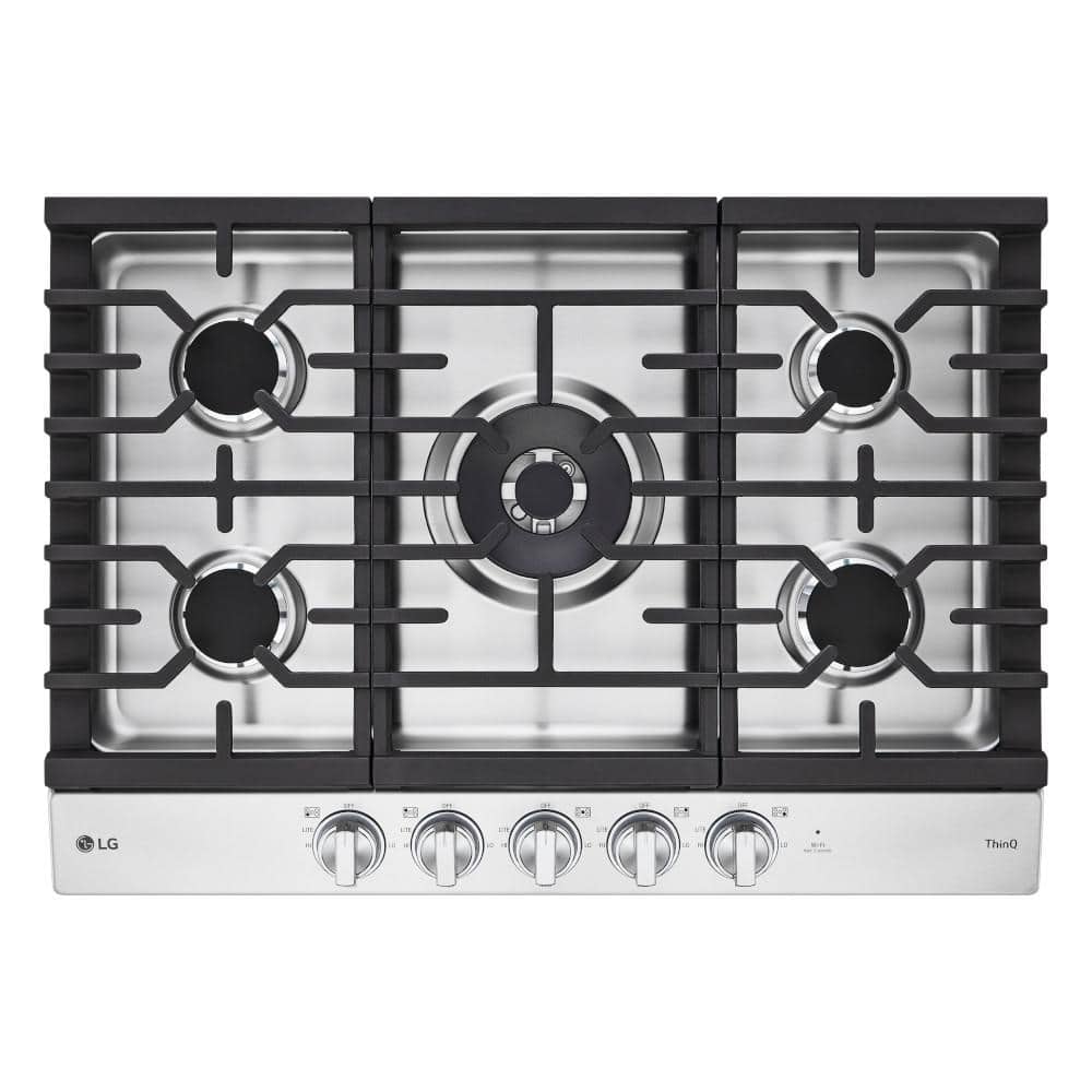 LG 30 in. Smart Gas Cooktop in Stainless Steel with 5 Burners