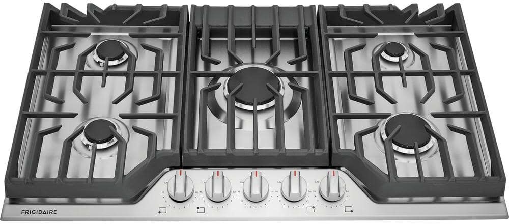 Frigidaire 36 in. Gas Cooktop in Stainless Steel with 5-Burners