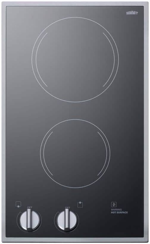 Summit Appliance 12 in. Radiant Electric Cooktop in Black with 2-Elements, 115-Volt