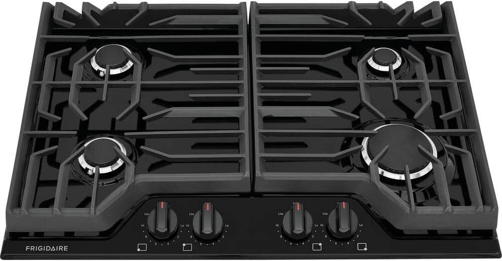 Frigidaire 30 in. Gas Cooktop in Black with 4-Burners