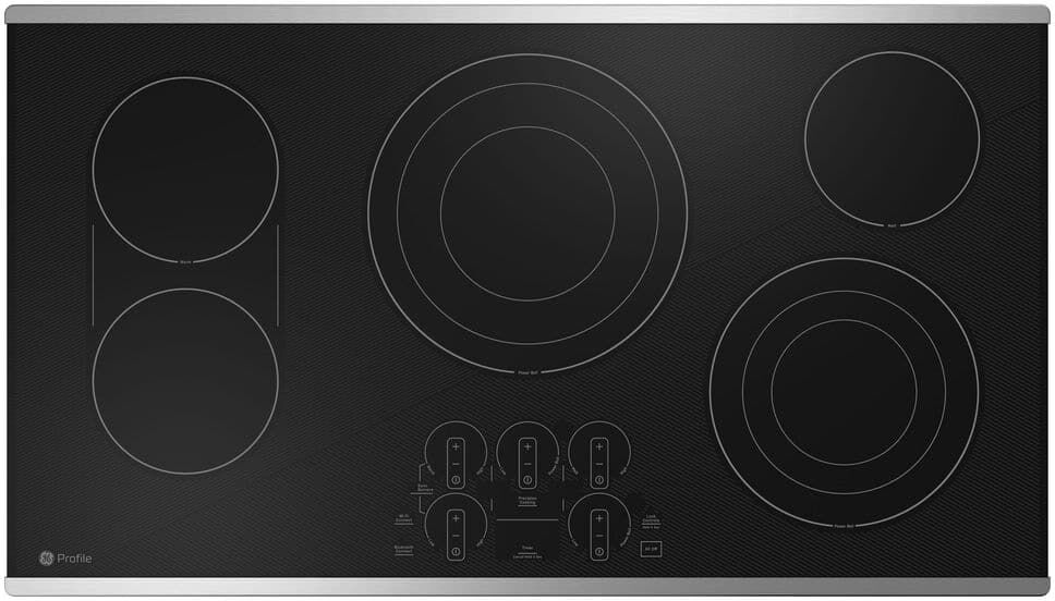 GE Profile 36 in. Smart Radiant Electric Cooktop in Stainless Steel with 5 Elements