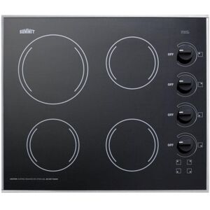 Summit Appliance 24 in. Radiant Electric Cooktop in Black with 4 Elements