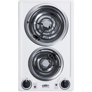 Summit Appliance 12 in. Coil Electric Cooktop in White with 2 Elements