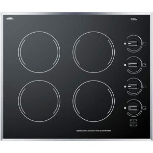 Summit Appliance 24 in. Radiant Electric Cooktop in Black with 4 Elements