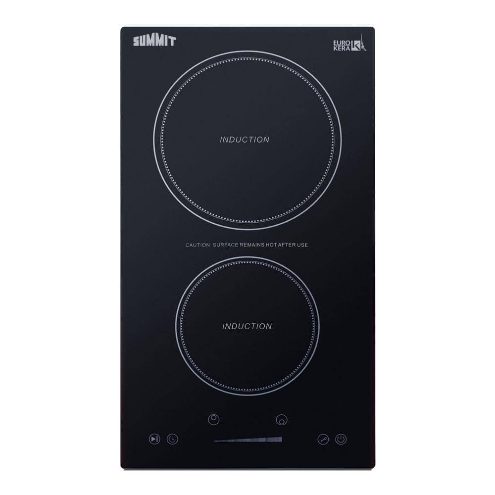 Summit Appliance 12 in. Electric Induction Cooktop in Black with 2 Elements