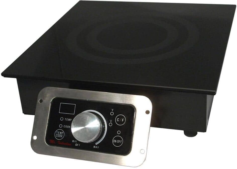 SPT 12.56 in. 3400-Watt Built-In Tempered Glass Induction Commercial Cooktop in Black with 1 Element