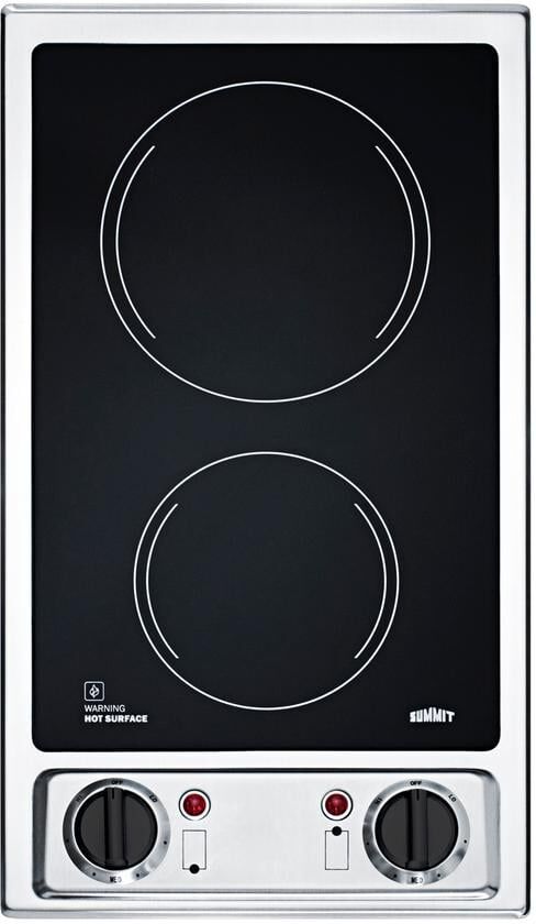 Summit Appliance 12 in. Radiant Electric Cooktop in Black with 2-Elements