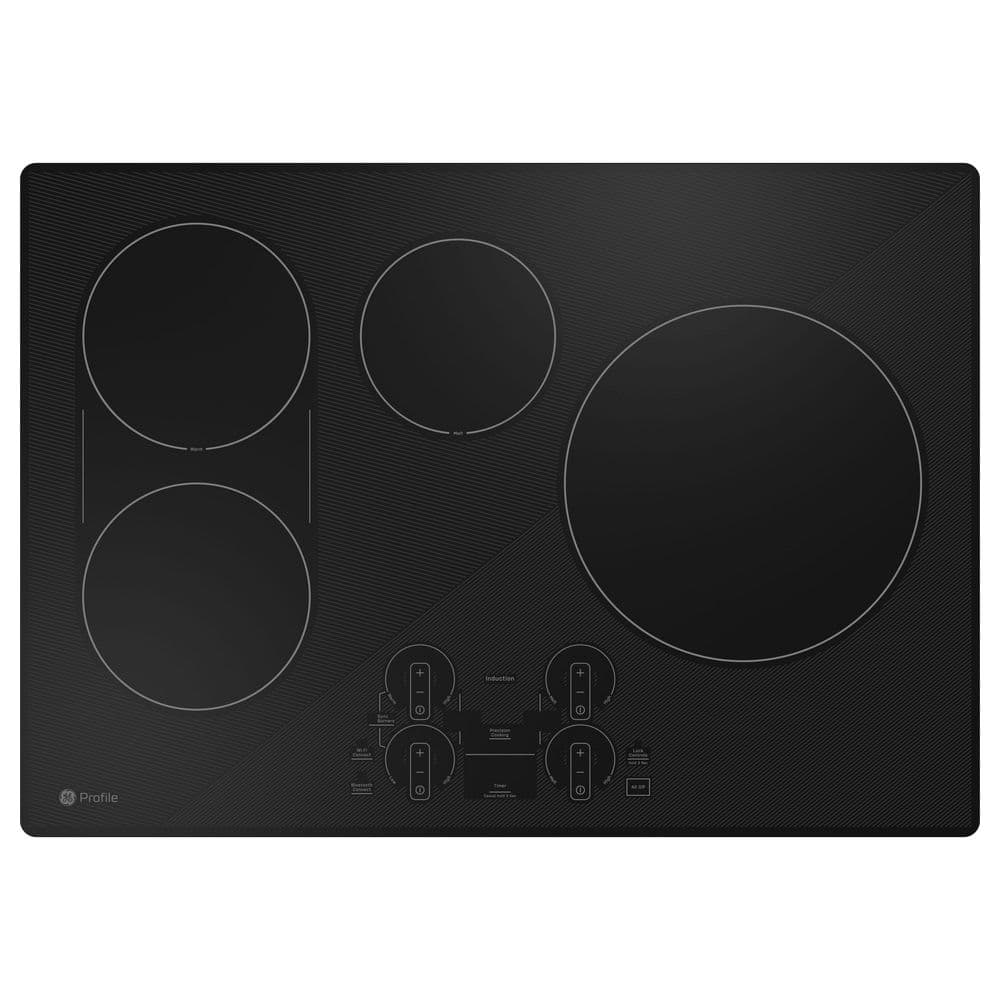 GE Profile 30 in. Smart Smooth Induction Touch Control Cooktop in Black with 4 Elements