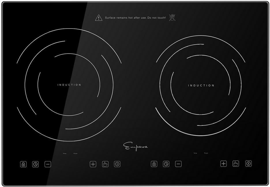 Empava 20.5 in. Portable Electric Modular Induction Cooktop Smooth Surface in Black with 2 Elements