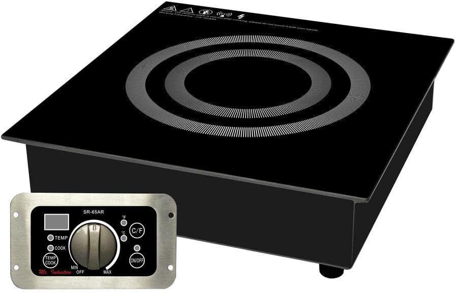 SPT 12.56 in. 2600-Watt Built-In Tempered Glass Induction Commercial Cooktop in Black with 1 Element