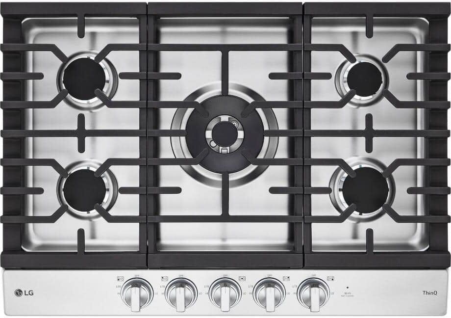 LG 30 in. Smart Gas Cooktop in Stainless Steel with 5 Burners