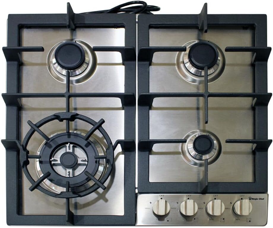 Magic Chef 24 in. Gas Cooktop in Stainless Steel with 4 Burners