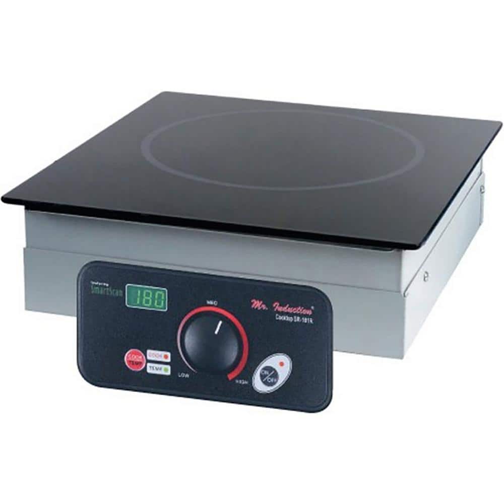 SPT 12.63 in. 1800-Watt Built-In Tempered Glass Induction Commercial Cooktop in Black with 1 Element