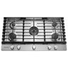 KitchenAid 36 in. Gas Cooktop in Stainless Steel with 5 Burners Including a Professional Dual Tier Burner and a Simmer Burner