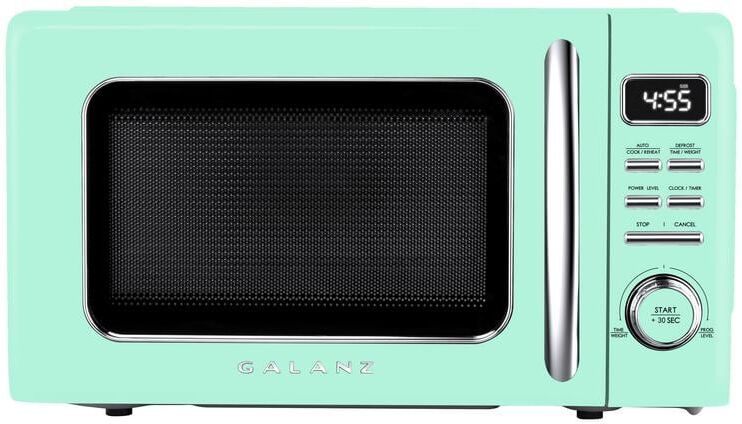 Galanz 0.9 cu. ft. Retro Countertop Microwave in Green (900-Watt)