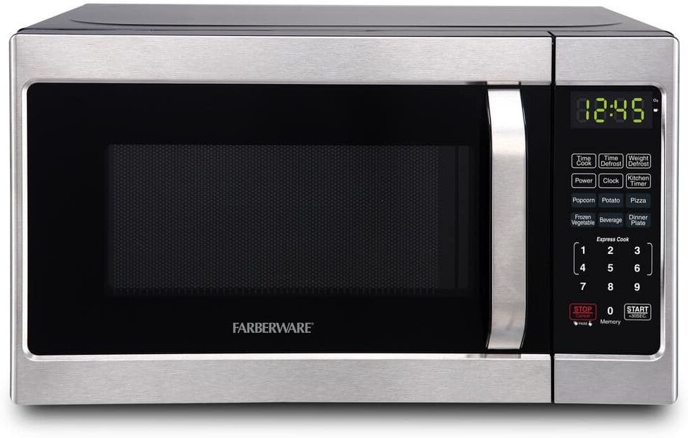 Farberware Classic 0.7 cu. Ft. Countertop Microwave in Brushed Stainless Steel