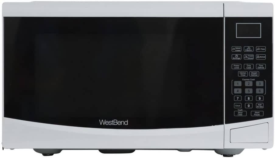 West Bend 19 in. Width 0.9 cu. ft. White 900 Watt Countertop Microwave