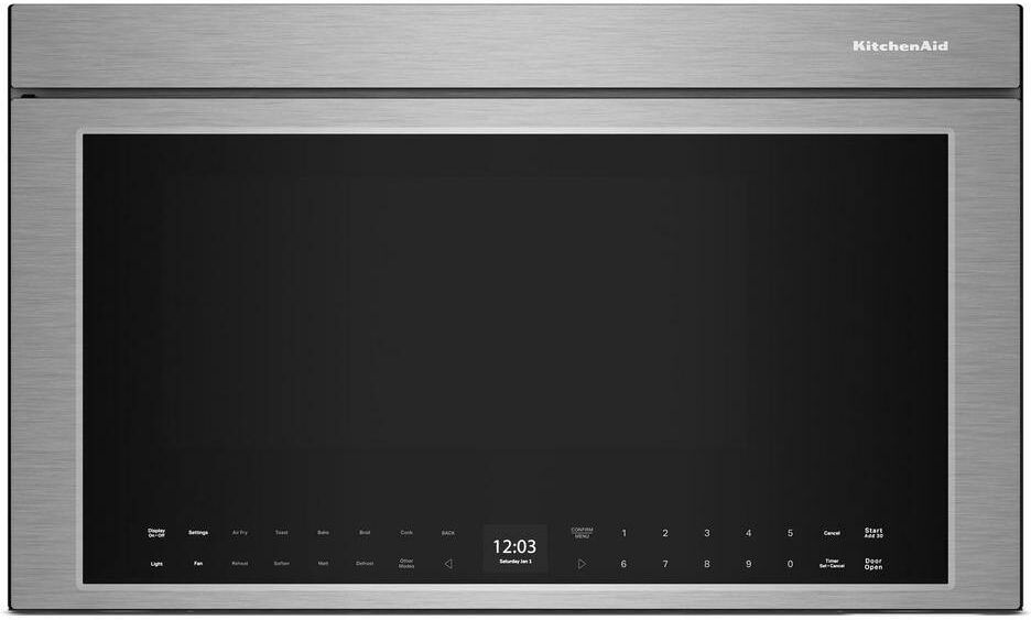 Whirlpool 30 in. 1.10 cu. ft. Over-the-Range Microwave Oven in PrintShield Stainless with Flush Built-In Design