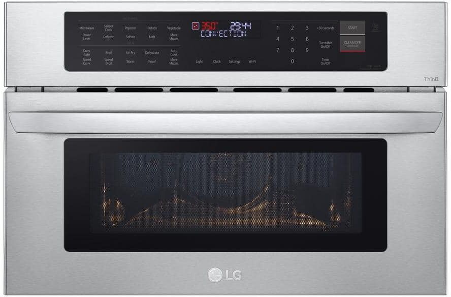 LG 30 in. Width 1.7 cu. Ft. Smart Stainless Steel Built-In Microwave and Speed Oven with Convection and Air Fry