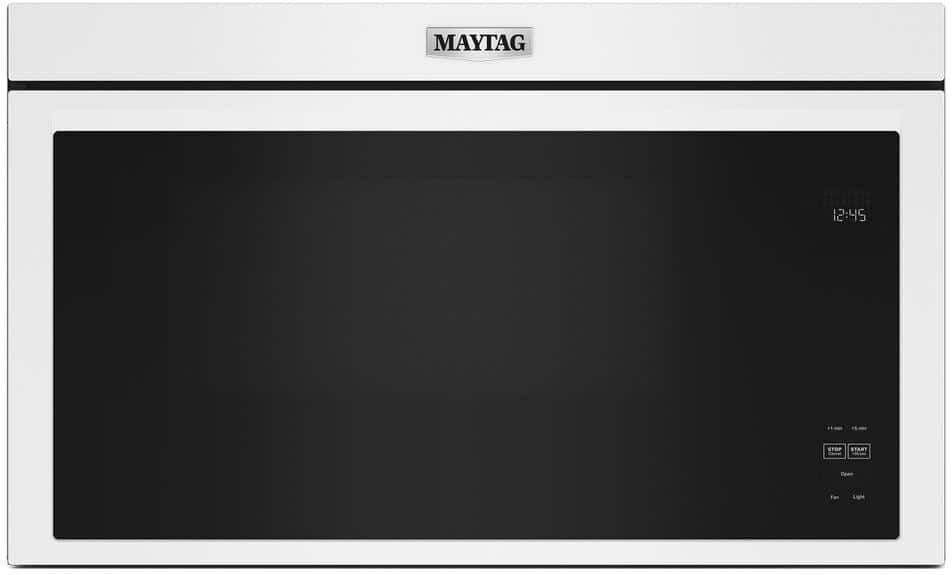 Maytag 30 in. W 1.1 cu. ft. White Flush Built-In 1000-Watt Over the Range Microwave