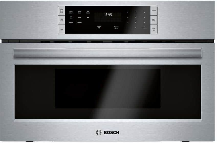 Bosch 500 Series 30 in. 1.6 cu. ft. Built-In Microwave in Stainless Steel with Drop Down Door and Sensor Cooking