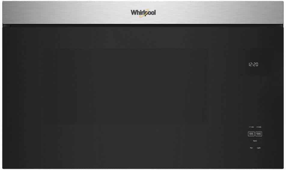 Whirlpool 30 in. 1.1 cu. ft. Over-the-Range Microwave in Fingerprint Resistant Stainless Steel with Turntable Free Design