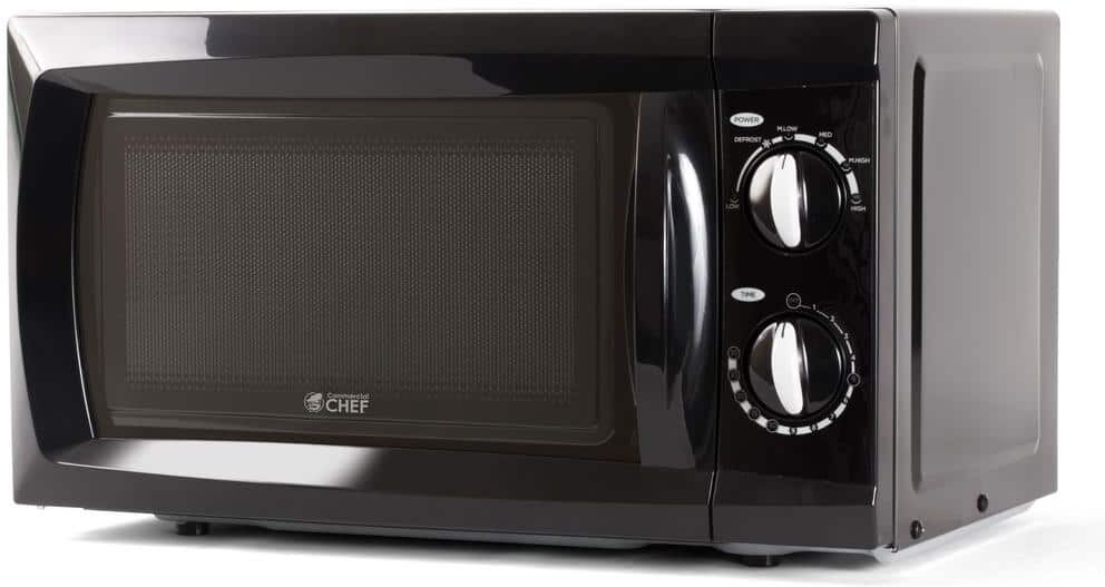 Commercial CHEF 0.6 cu. ft. Countertop Microwave Black