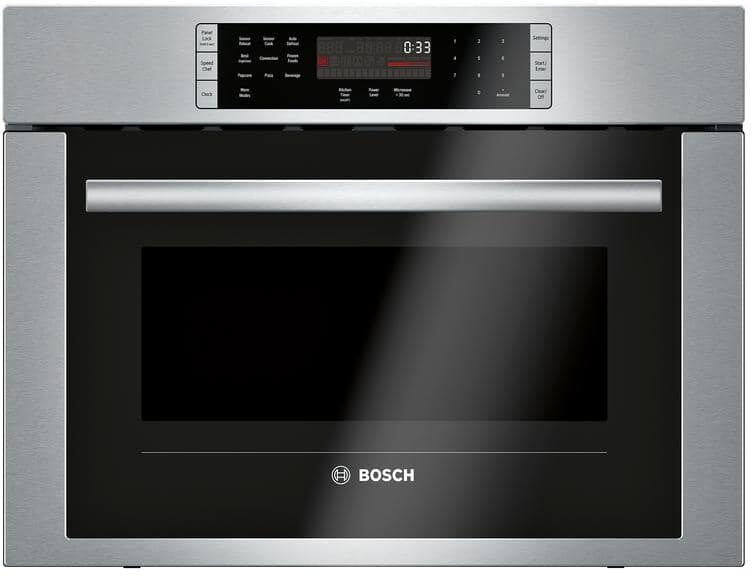 Bosch 500 Series 24 in. 1.6 cu. ft. Built-in Convection Speed Microwave in Stainless Steel with SpeedChef Cooking