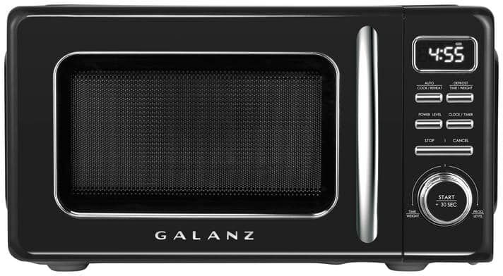 Galanz 0.7 cu. ft. 700-Watt Retro Countertop Microwave in Black