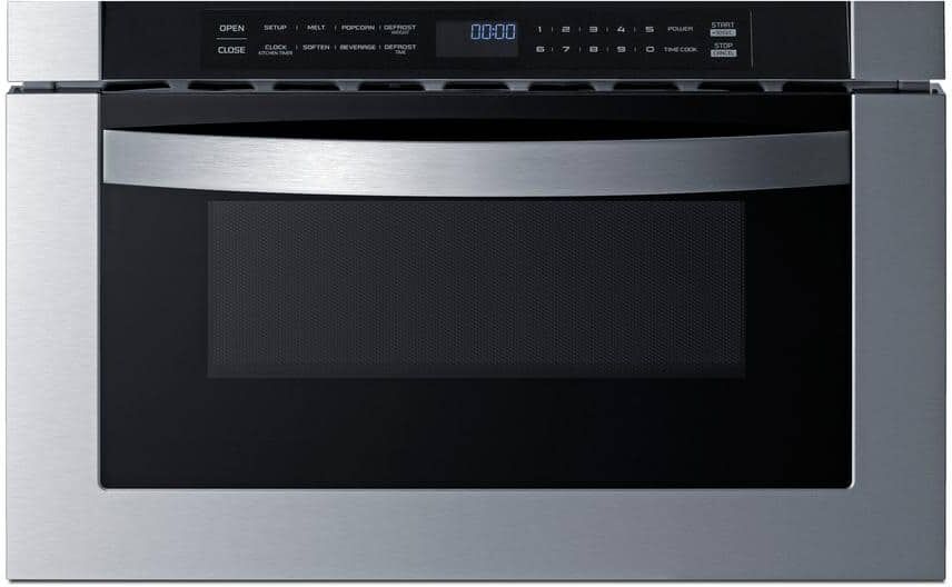 Summit Appliance 24 in. Width 1.2 cu.ft. Stainless Steel 1000-Watt Built-In Microwave Drawer