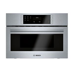 Bosch 500 Series 27 in. 1.6 cu. ft. Built-In Microwave in Stainless Steel with Drop Down Door and Sensor Cooking, Silver