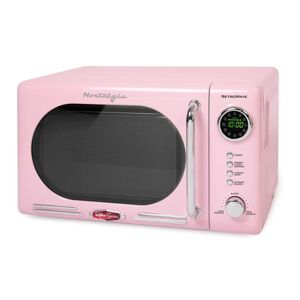 Nostalgia Retro 0.7 cu. ft. 700-Watt Countertop Microwave Oven in Pink
