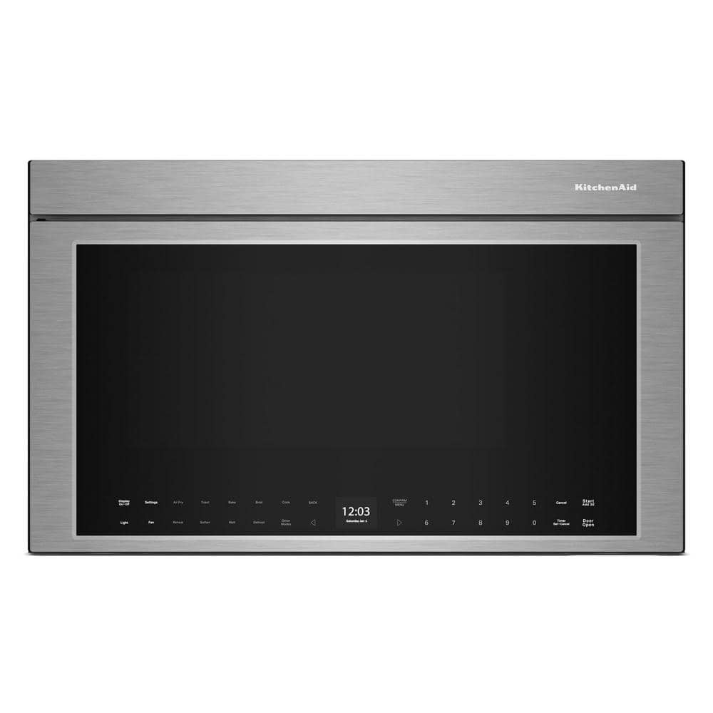 Whirlpool 30 in. 1.10 cu. ft. Over-the-Range Microwave Oven in PrintShield Stainless with Flush Built-In Design