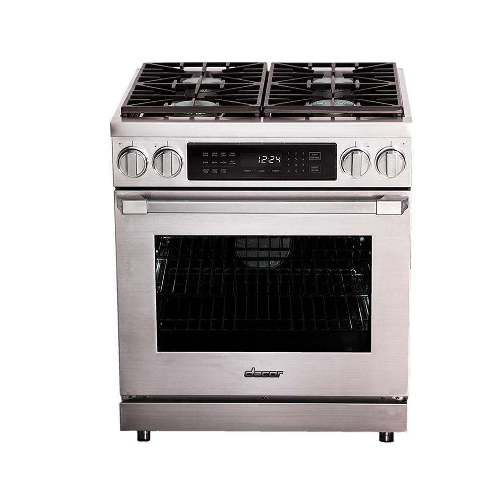 DACOR 5.2 cu. ft. Dual Fuel Range with Self-Cleaning Oven in Stainless Steel, Silver