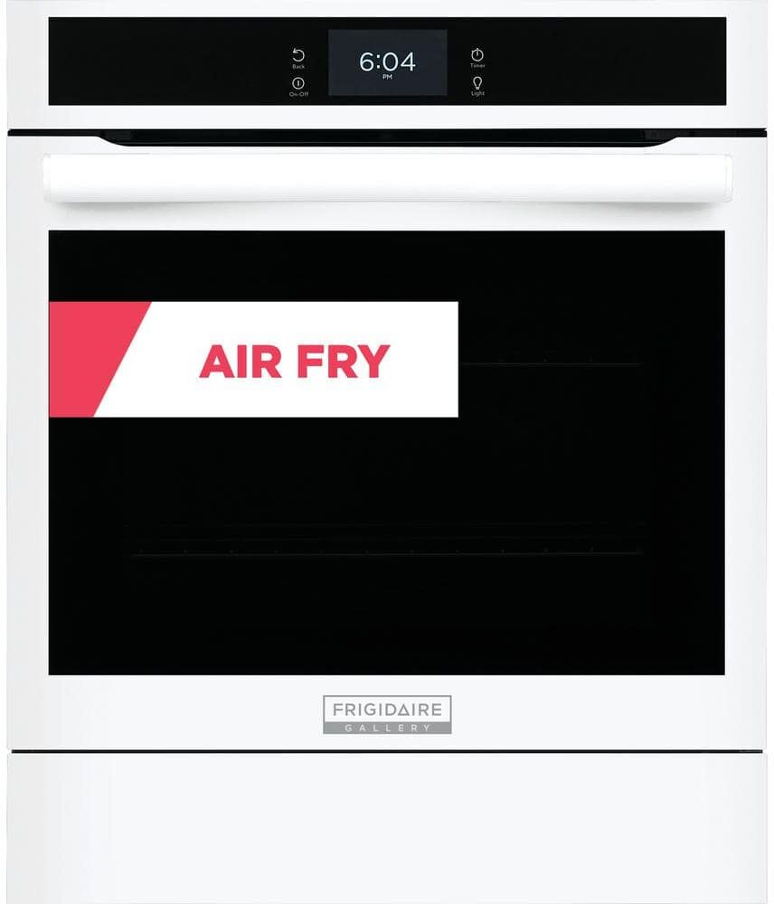 Frigidaire Gallery 24 in. Single Electric Wall Oven Self-Cleaning with Air Fry, Steam Bake and True Convection in White