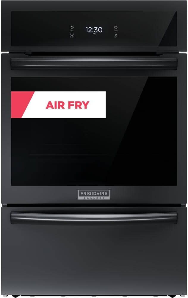 Frigidaire Gallery 24 in. Single Gas Built-In Wall Oven with Air Fry Self-Cleaning in Black