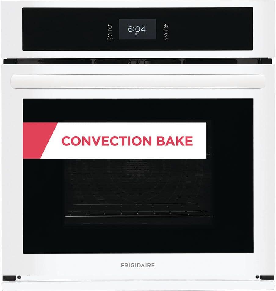 Frigidaire 27 in. Single Electric Built-In Wall Oven with Convection in White