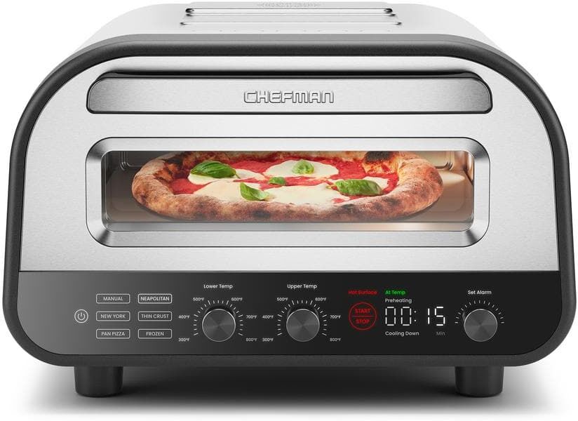 Chefman Home Slice Stainless Steel Electric Indoor Pizza Oven