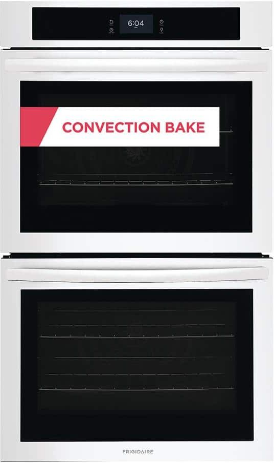 Frigidaire 30 in. Double Electric Built-In Wall Oven with Convection in White