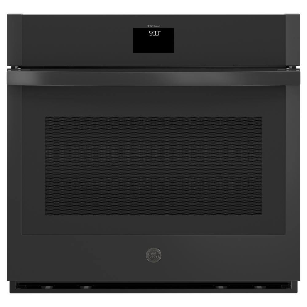 GE 30 in. Single Smart Convection Wall Oven with No-Preheat Air Fry in Black