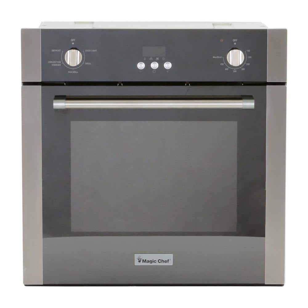 Magic Chef 24 in. 2.2 cu. ft. Single Electric Wall Oven with Convection in Stainless Steel