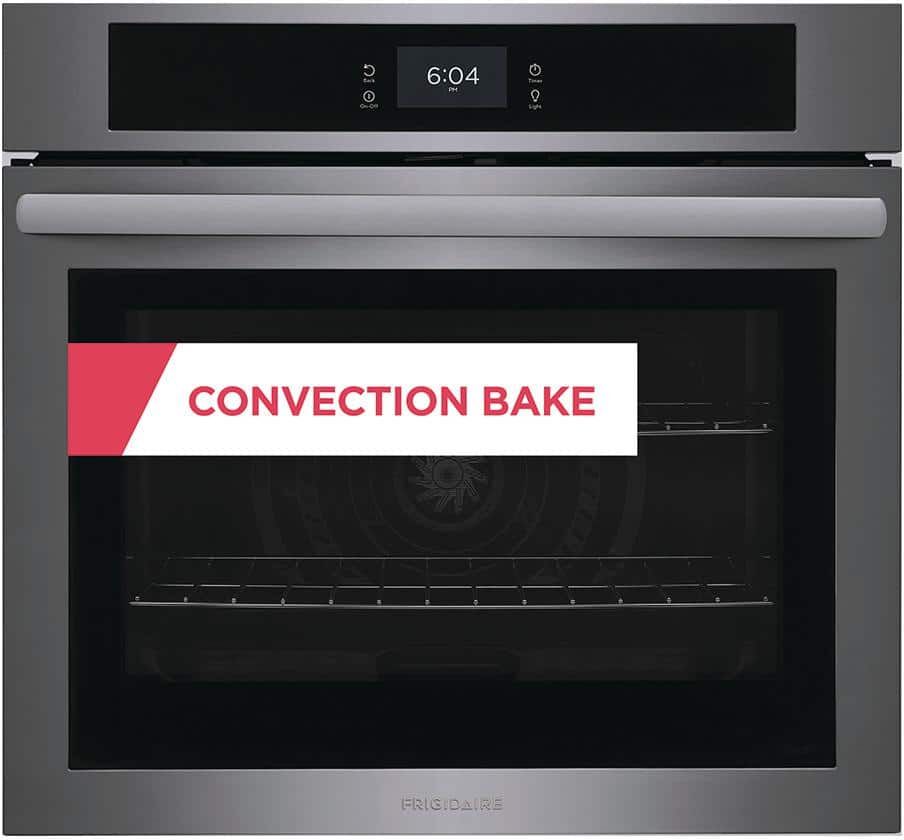 Frigidaire 30 in. Single Electric Built-In Wall Oven with Convection in Black Stainless Steel