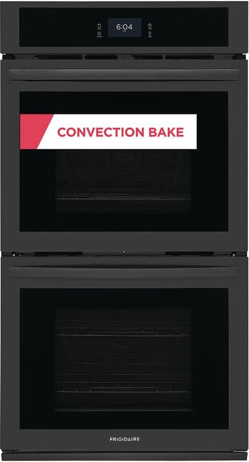 Frigidaire 27 in. Double Electric Built-In Wall Oven with Convection in Black