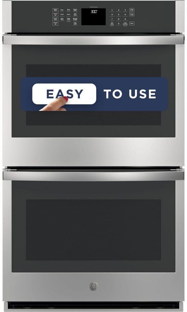 GE 30 in. Smart Double Electric Wall Oven with Self Clean in Stainless Steel