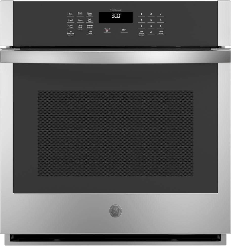 GE 27 in. Smart Single Electric Wall Oven Self-Cleaning in Stainless Steel