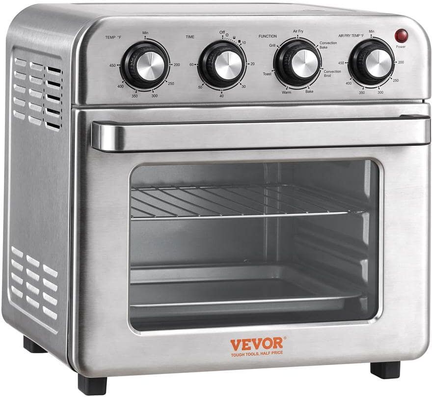 VEVOR 7-IN-1 Air Fryer Toaster Oven, 18L Convection Oven, 1700W Stainless Steel Toaster Ovens Countertop Combo