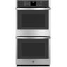 GE 27 in. Smart Double Electric Wall Oven with Self Clean in Stainless Steel