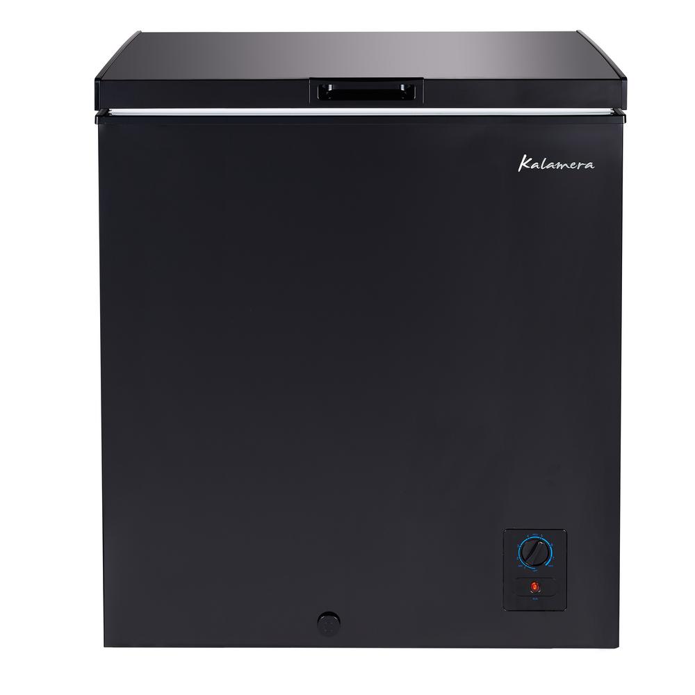 Kalamera 5.0 cu. ft. Compact Chest Freestanding Freezer for Home, Black