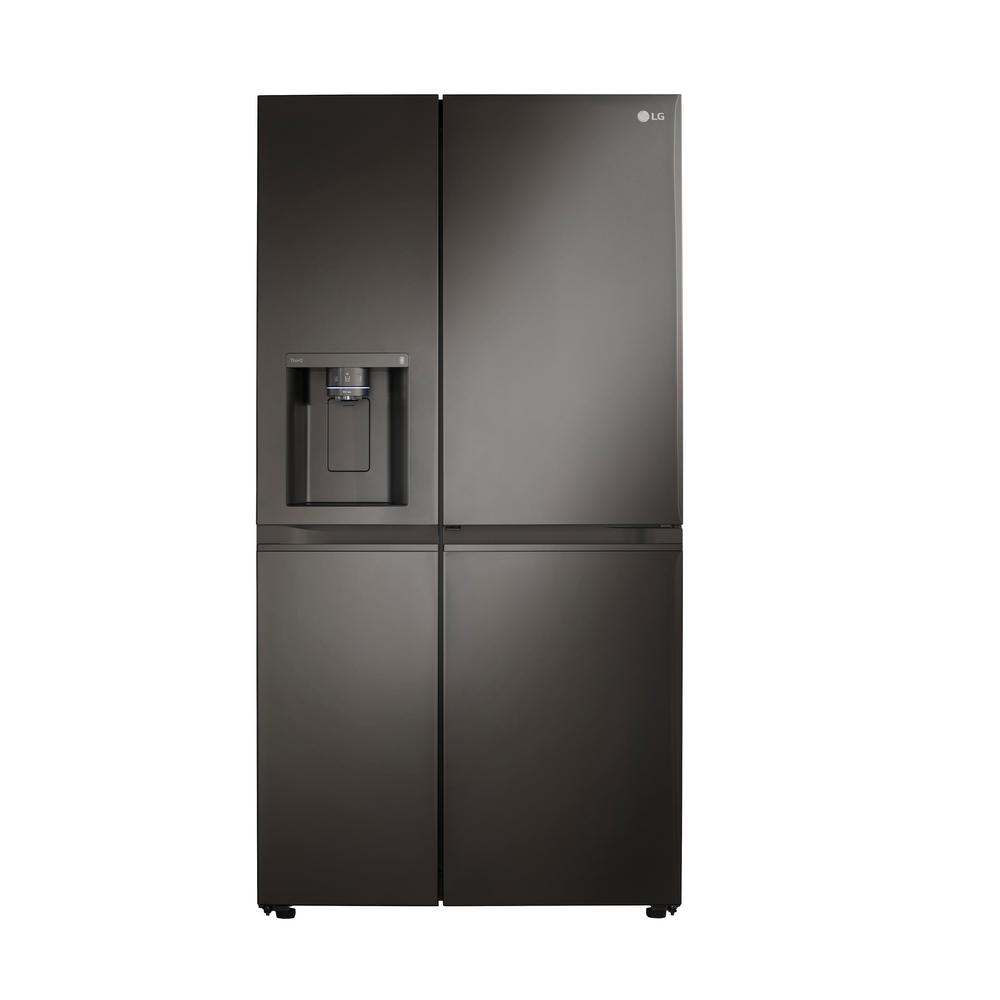 LG Electronics 27 cu. ft. Side by Side Refrigerator with Door-in-Door, Dual Ice with Craft Ice in PrintProof Black Stainless Steel