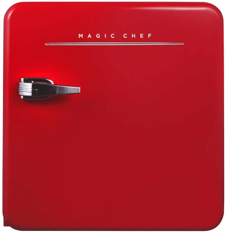 Magic Chef 17.5 in. 1.6 cu. ft. Retro Mini Refrigerator in Red, Without Freezer